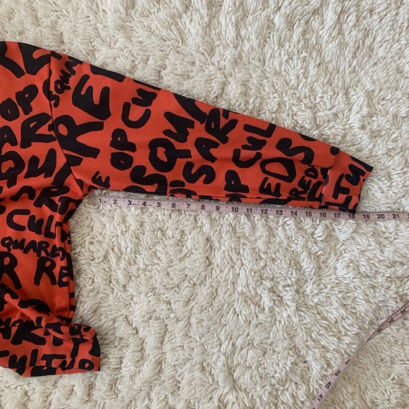 Dsquared2 80’s Retro Neon Orange Sweatshirt Sz 52 - Picture 4 of 8